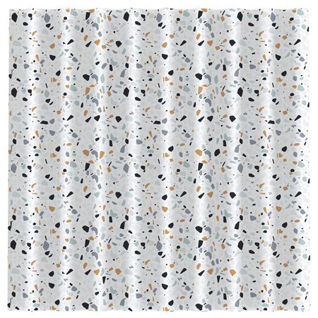 занавеска для ванной РЫЖИЙ КОТ 180х180см полиэстер белая с рисунком шифоновая занавеска тияна белая