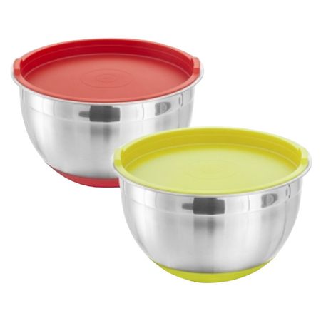 миска ATTRIBUTE Mix 3л 21см с крышкой нерж.сталь, пластик микс цвета фильтров для френч пресса attribute 2шт 7см 350мл нерж
