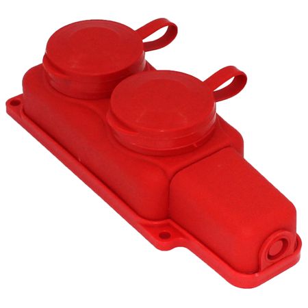 колодка двойная с заглушкой каучуковая ВЭП СВЕТ 200-250В 2P+E 16А IP44 красный разъемов powercon nac3fca nac3fcb 20 шт 20а 250в