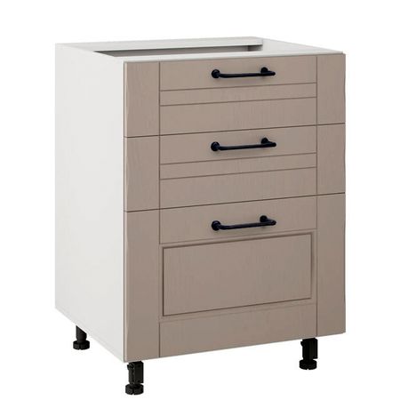 кухонный шкаф напольный Бергамо 820х600х504мм 3 ящика МДФ/ЛДСП кухонный шкаф напольный бергамо 820х600х504мм 3 ящика мдф лдсп