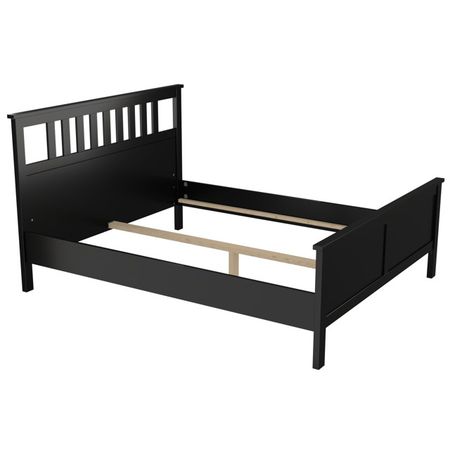 кровать Кантри 2110х1740х1120мм черный сосна комод кантри 3 ящика 2 двери 1600х500х891мм белая сосна