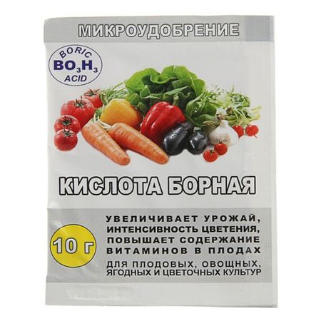 удобрение Борная кислота СТК 10гр аскорбиновая кислота мелиген порошок для приема внутрь пак 2 5г 10шт