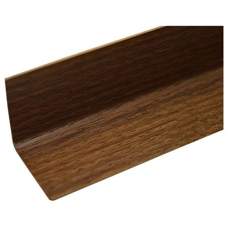 угол ПВХ орех 2700х30х30мм двухсторонний с тиснением угол пвх дуб янтарный 2700х30х30мм текстурный с тиснением