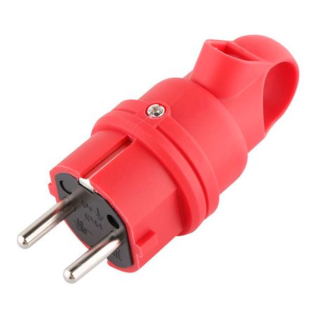 вилка кабельная каучуковая угловая DUWI с/з IP44 16A красная разъемов powercon nac3fca nac3fcb 20 шт 20а 250в