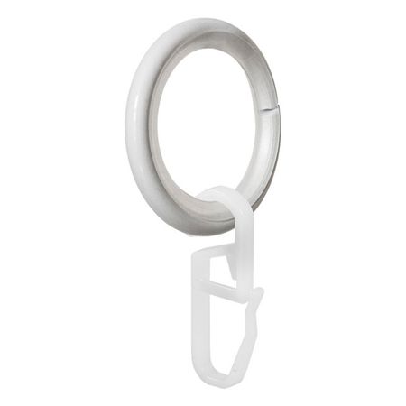 кольцо УЮТ Ост 25мм с крючком 10шт белое, арт.26.22ТО.0304 кронштейн уют 28мм 1 рядный белый арт 28 23 0304