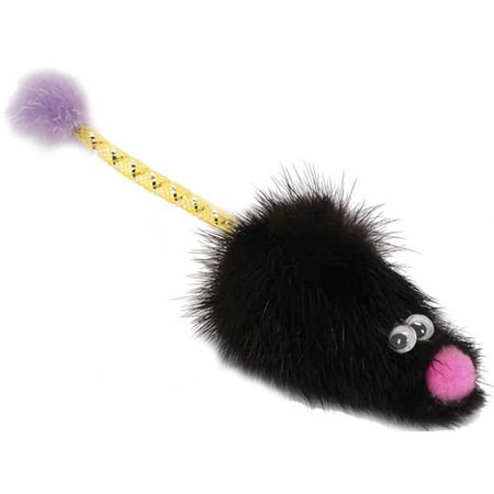 игрушка для кошек GoSi Мышь с хвостом норка nicelet светоотражающая наклейка кошка и мышь