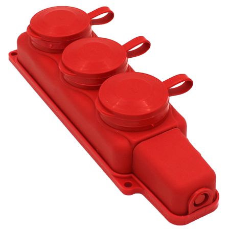 колодка тройная с заглушкой каучуковая ВЭП СВЕТ 200-250В 2P+E 16А IP44 красный разъемов powercon nac3fca nac3fcb 20 шт 20а 250в