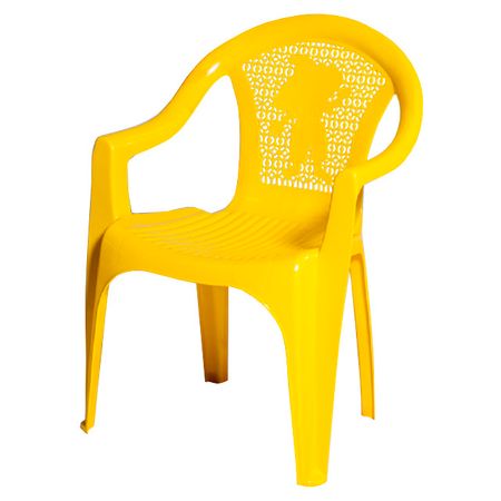 кресло детское 38х35х53,5cм желтое пластик