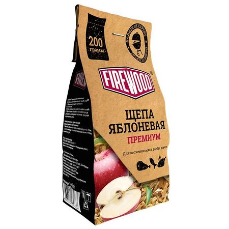 щепа для копчения FIREWOOD 200г яблоневая ные бусины из пенопласта 200г