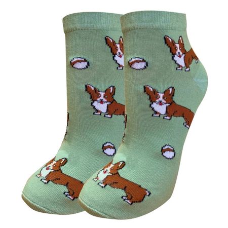 носки CINEMA Корги размер 25 средней длины женские фисташковые гелиевые шары moonbiffy корги хаски