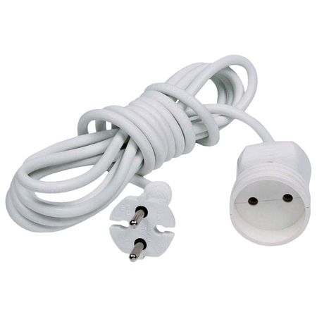 удлинитель РЕАЛЬНАЯ ЭЛЕКТРИКА 10м 1 гнездо б/з ПВС 2х0,75 белый гнездо штепсельное реальная электрика рп16 001 б з белый