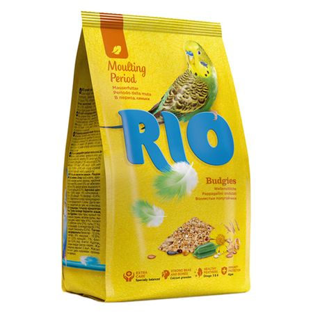 корм для волнистых попугаев RIO в период линьки 0,5кг корм зоомир корм для крупных попугаев капитан флинт пакет 800 г