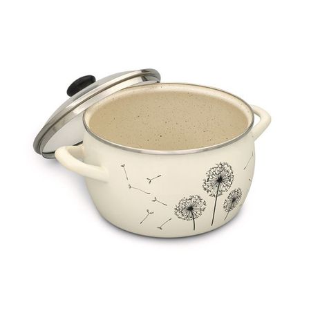 кастрюля METROT Одуванчик 3,3л 18см эмал.сталь с крышкой ковш metrot одуванчик 1 6л 16см эмал без крышки