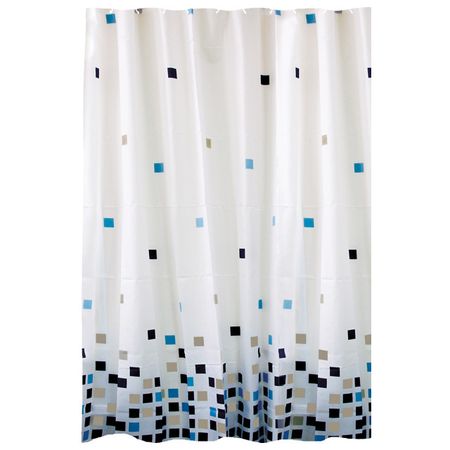 занавеска для ванной РЫЖИЙ КОТ 180х180см полиэстер белая плитка шифоновая занавеска тияна белая