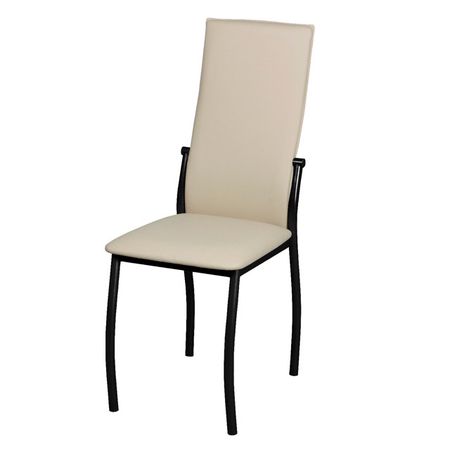 стул ПЕКИН 400х560х980мм бежевый/черный иск кожа/металл подголовник для автомобильного сиденья подушка для шеи на переднее сиденье мягкая кожа аксессуар для украшения интерьера автомобиля