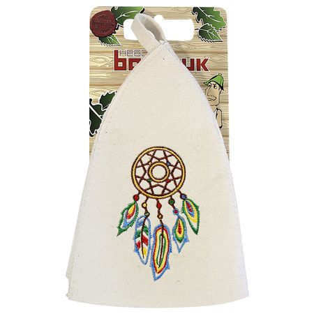 шапка для бани Ловец снов фетр с вышивкой хру ный ловец солнца ab