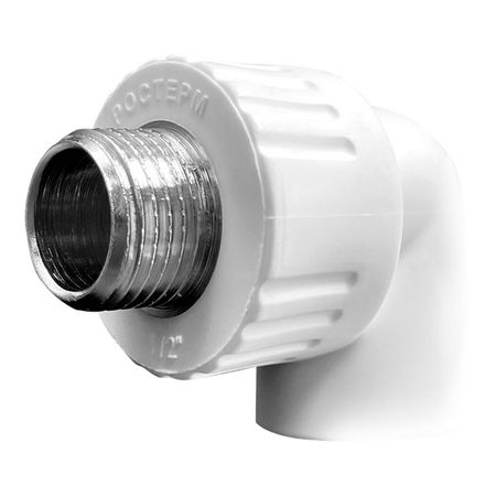 угольник PPR РОСТерм комб d20х1/2 НР угольник ppr ростерм комбинированный d20х1 2 вр с креплением