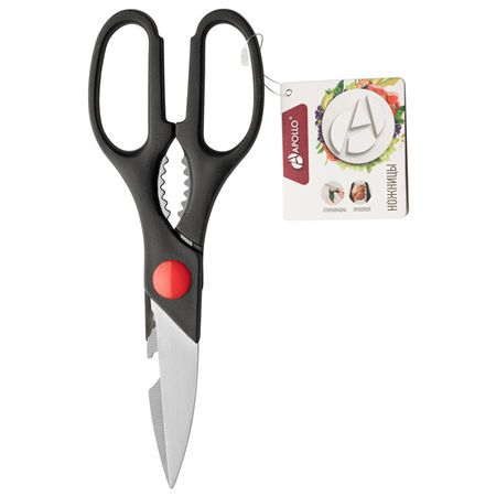 ножницы APOLLO 20,8/9,5см нерж.сталь, пластик рыбочистка abs pp