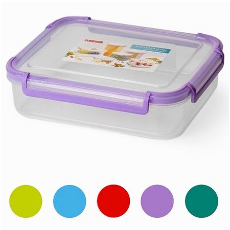 контейнер для продуктов АРХИМЕД 1,2л 21,5х17х6см 4 замка прямоугольный пластик микс цвета hdl assy tail gate o s 81260 d3510 ручка замка крышки багажника для hyundai tucson 2015 2020 81260d3510 для kia sportage 2019 2022 гг