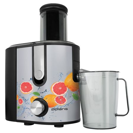 соковыжималка POLARIS PEA1241 1200Вт 1,1/2,7л 2 скорости металл черный/серебристый