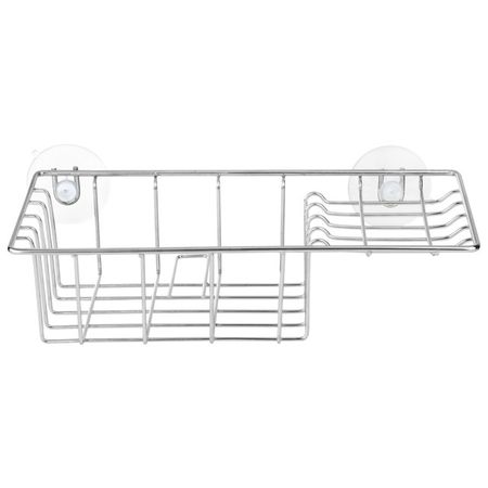 полка с мыльницей РЫЖИЙ КОТ Eline 27х9х14см на присосках хром металл