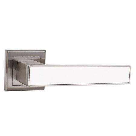 ручка дверная CORDI AL 134D/White никель белый вставка белая ручка дверная cordi al 135d white никель белый вставка белая