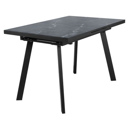 стол раздвижной КЁЛЬН 1200(1600)х800мм черный муар/мрамор анкара HPL-пластик/металл дверные ролики для раздвижной двери   из 4 пар abs пластик