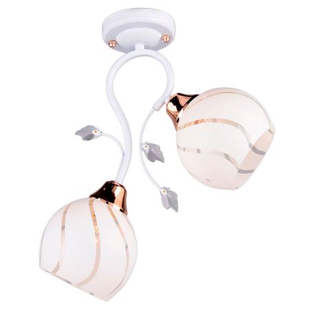 люстра потолочная РОССВЕТ Орхидея 2х60Вт Е27 металл белый радиатор ksgrowl 326 мм для квантовых led ламп 120вт