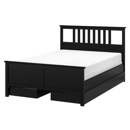 ящик для кровати Кантри 1400х660х190мм черный сосна полка навесная кантри 1430х218х285мм сосна