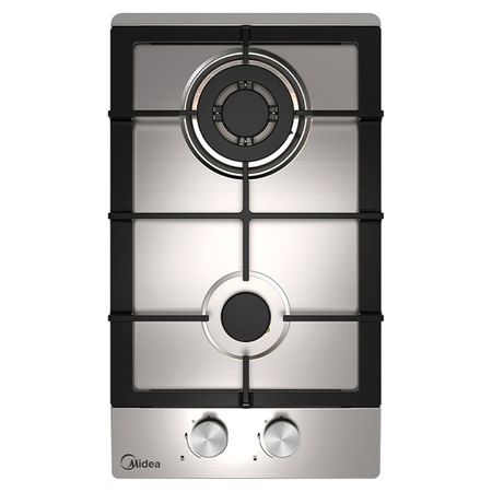 поверхность газовая MIDEA MG3205TX 2 конфорки нержавеющая сталь/чугун металл