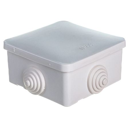 коробка монтажная BYLECTRICA с клеммами 80х80х41,5мм IP44 серый коробка распределительная bylectrica 90х87х43мм ip54 серый