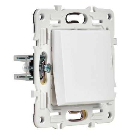 выключатель 1-клавишный IEK Skandy 10А арктический белый розетка 1 пост iek skandy с з с ш 16а арктический белый
