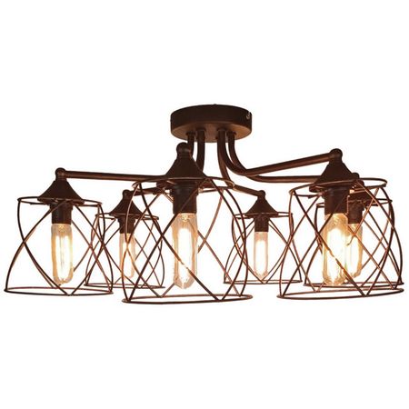 люстра потолочная СВЕТПРОМЪ Винтаж 60Вт 6хЕ14 металл подвесные светильники векли винтаж лофт из железа