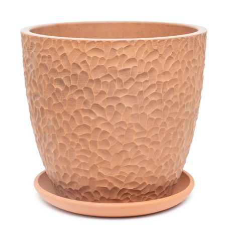 горшок бетонный с поддоном Манго бутон 1,31л d15см терракот горшок для ов fujian jianteng тюльпан c поддоном 15х15х13 5 см