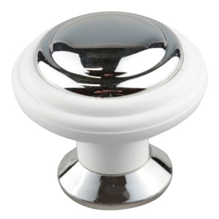 ручка-кнопка К4-01р.22.22 32мм белый/хром ручка кнопка 32мм cлоновая кость золото винтаж wpo 707 032 00v5