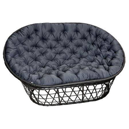 кресло РЕЛАКС 83х165х105см искусственный ротанг сиденье для стула искусственный лен 44х39см серое арт сфил сер