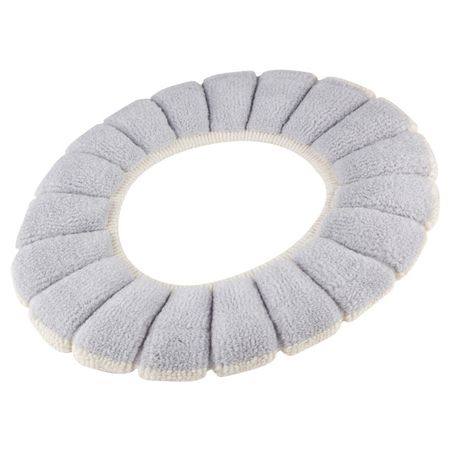 сиденье для унитаза РЫЖИЙ КОТ мягкое микрофибра серый