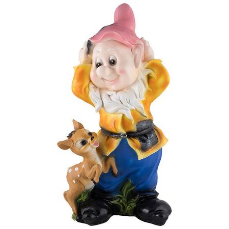 фигура садовая Гном с оленёнком 50см рождественские гномы patimate