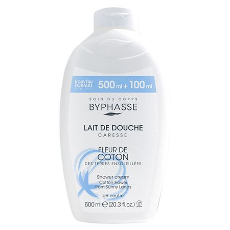 гель для душа BYPHASSE Cotton Flower 600мл палочки гигиенические cotton flower 100шт полиэтилен
