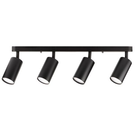 спот поворотный RITTER Артон 4хGU10 40Вт металл черный dalcan трансформатор освещения 220ma 12 24вт 24 40вт двух ный