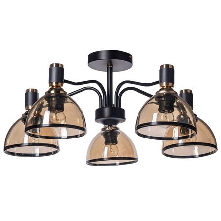 люстра потолочная MW-LIGHT Дэла 5х60Вт E27 металл черный золото бра mw light ариадна 1х60вт e14 металл бронза
