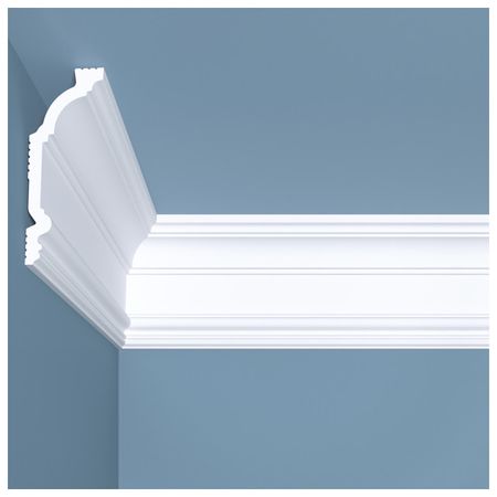 плинтус потолочный BELLO-DECO К 3 100х40х2000мм полимер(xps) белый, арт. 00-00004635 угол декоративный bello deco м12у2 225х225мм полимер xps белый арт 00 00104777