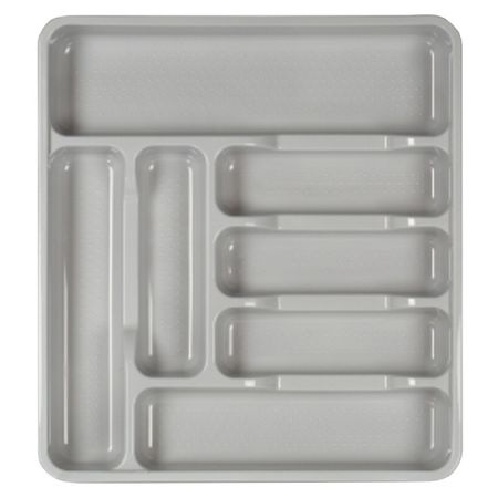 лоток для столовых приборов HOBBY LIFE серый 42,3х38,5х4,7см 7 секций пластик лоток для столовых приборов mallony forma 40 5х33 5х4 5см 6 секций пластик тпр