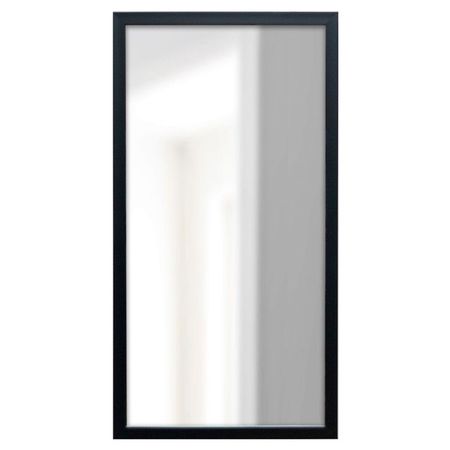 зеркало в раме 300х600мм черный пластик зеркало с гравировкой в багетной раме evoform золотые дюны 90 мм 106x106 см