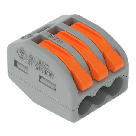 клемма соединительная WAGO 3-х проводная 222-413 3шт клемма соединительная wago 5 ти проводная 221 415 3шт