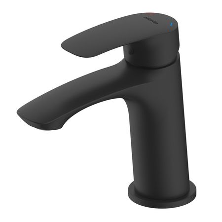 смеситель для раковины MILARDO Rora однорычажный черный матовый смеситель для ванны milardo rora длинный излив однорычажный матовый