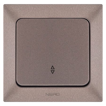 переключатель 1-клавишный NE-AD Aras металлик мокка переключатель 1 клавишный ne ad aras крем