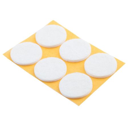 подкладка фетровая круг 15мм белая 12шт