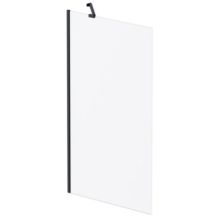 шторка для ванны AM.PM Gem 80х140см 1 створка черная матовое стекло шторка для ванны ofelis mosaic 75х140см 1 створка стекло