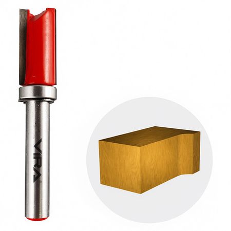 фреза по дереву VIRA кромочная прямая  12,7х25мм верхний подшипник